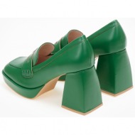 loafers γόβες με χοντρό τακούνι - πράσινο