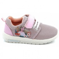 παιδικό αθλητικό παπούτσι για κορίτσι disney frozen με φωτάκια χρώματος ροζ fz012395