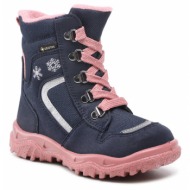 μπότες χιονιού superfit gore-tex 1-000046-8010 s blau/rosa