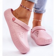 women`s light slippers kroks big star ii275008 pink
