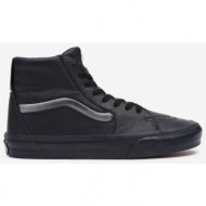 black ankle leather sneakers vans - men