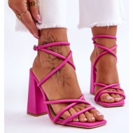fashionable high heel sandals pink josette