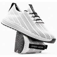 ombre men`s mesh sneakers shoes - white