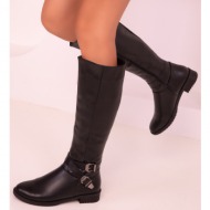 soho knee-high boots - μαύρο - φλατ