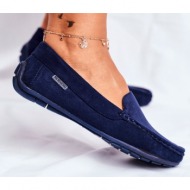 women’s loafers suede navy blue morreno