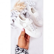 children`s sneakers with mesh big star hh374014 white