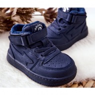 children`s insulated high sneakers navy clafi