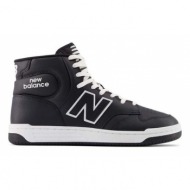 δερμάτινα αθλητικά παπούτσια new balance bb480cob χρώμα: μαύρο