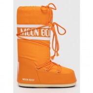 μπότες χιονιού moon boot icon nylon χρώμα: πορτοκαλί, 14004400.090