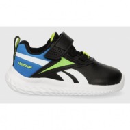 παιδικά αθλητικά παπούτσια reebok classic rush runner χρώμα: μαύρο