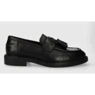 δερμάτινα μοκασίνια vagabond shoemakers alex m χρώμα: μαύρο, 5766.001.20