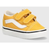 παιδικά πάνινα παπούτσια vans old skool v χρώμα: κίτρινο