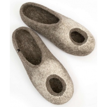 omicron white summer felted slippers