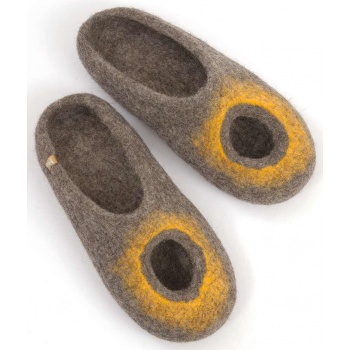 omicron yellow summer felted slippers