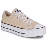  xαμηλά sneakers converse chuck taylor all star lift platform seasonal color-oat milk/whit