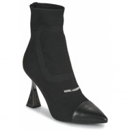  μποτίνια karl lagerfeld debut mix knit ankle boot