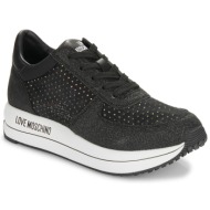  xαμηλά sneakers love moschino strass mesh glitter