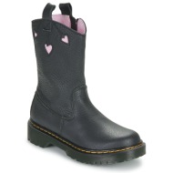  μπότες dr. martens bex heart p-o boot j black classic nappa