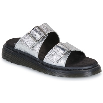 mules dr. martens josef slide silver