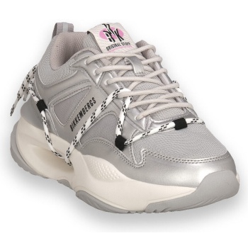 sneakers bikkembergs laminated silver |