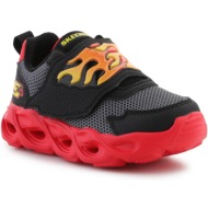  σανδάλια skechers thermo flash flame flow 400104n-bkrd black red |