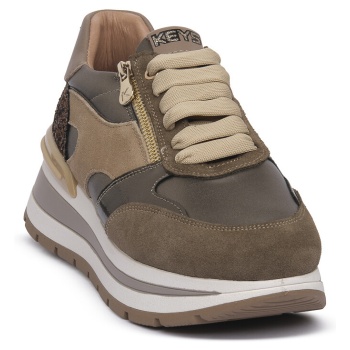 xαμηλά sneakers keys golden beige | σε προσφορά