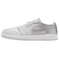  xαμηλά sneakers nike 1 low og metallic silver |