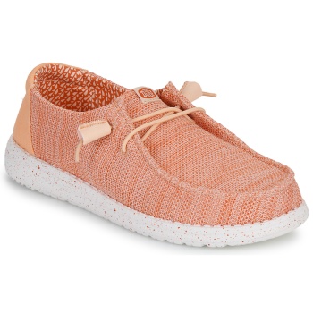 slip on heydude wendy stretch sox peach