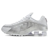  xαμηλά sneakers nike shox r4 white metallic silver (2019/2024) |