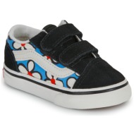 xαμηλά sneakers vans old skool v painted floral bright azure