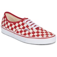  xαμηλά sneakers vans authentic r30 - primary check racing red/white