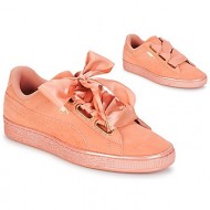  xαμηλά casual puma wn suede heart satin.dusty