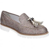  μοκασσίνια vls vsl slip on mocassini platino multicolor glitter bs62