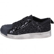  xαμηλά sneakers holalà sneakers nero glitter vernice bt331