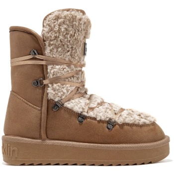 μπεζ snow boot d.franklin fur sand