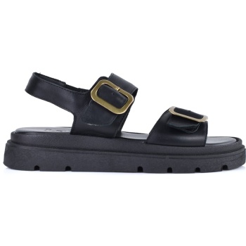 δερμάτινο μαύρο σανδάλι lady ld556 σε προσφορά