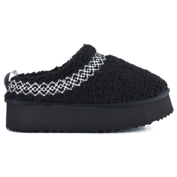 δίπατη μαύρη παντόφλα kelara 41220 σε προσφορά