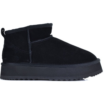 μαυρο δίπατο δερμάτινο australian boot σε προσφορά