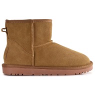  καμελ χαμηλό δερμάτινο australian boot kelara 41202