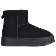  μαυρο δίπατο δερμάτινο australian boot kelara 41210