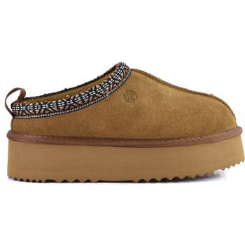 δερμάτινη δίπατη ταμπά παντόφλα kelara σε προσφορά