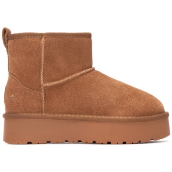 carmela καμελ short δερμάτινο σε προσφορά