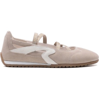 replay μπεζ μπαλαρίνα loly suede