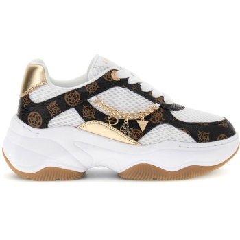 guess λευκό/καφέ sneaker harpaa σε προσφορά