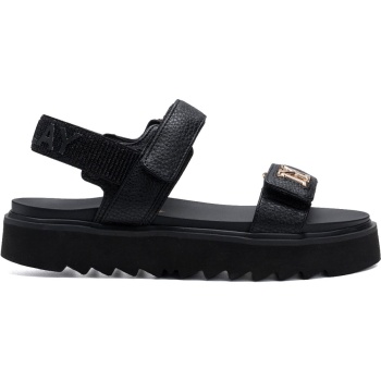 replay μαύρο σανδάλι alicante strap