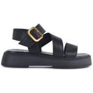  δερμάτινο μαύρο σανδάλι lady ld728