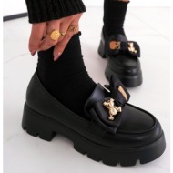 μοκασίνια μαυρα ματ loafers - lupen