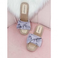 παντόφλες isobel lila bow slippers