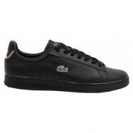  ανδρικά sneakers lacoste carnaby pro 123 3 sma blk/blk 745sma011302h leather μαύρο δέρμα