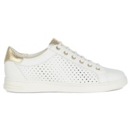  γυναικεία sneakers geox d jaysen b-nappa+metal.lea d151bb co232 λευκό δέρμα